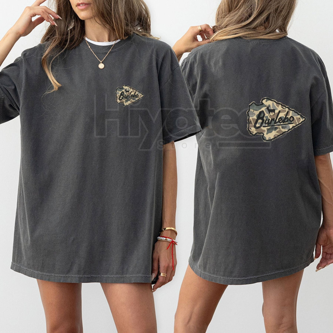 Arrowhead Classic Deer Camo T-Shirt – Whitetail Hunting & Outdoors Graphic Tee Hiyatee