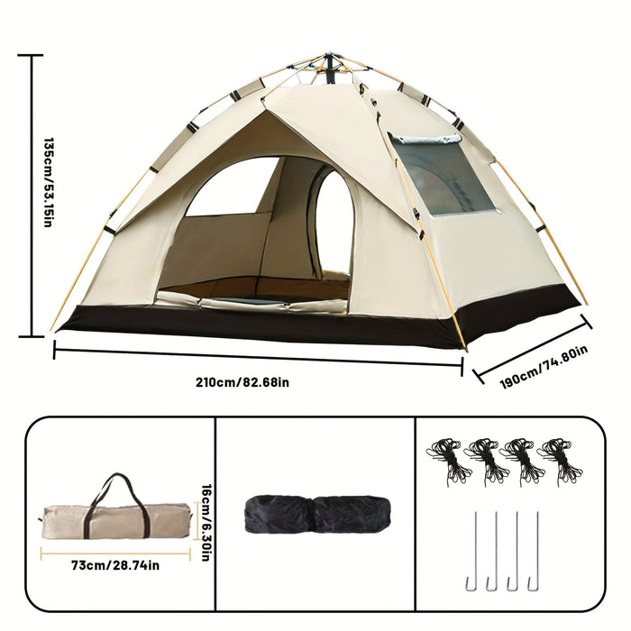 3-4 Person Instant Pop Up Camping Tent Waterproof Quick Setup Outdoor Portable 2Dropme