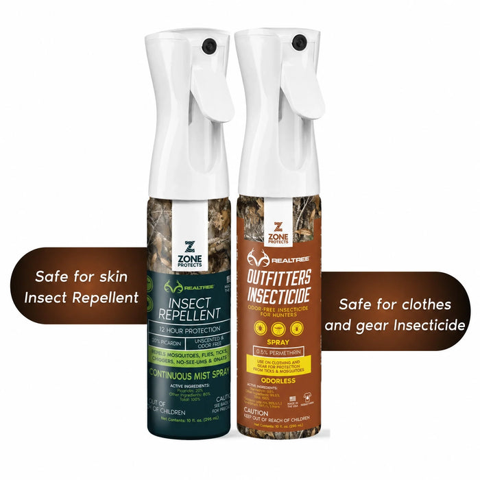 Total Tick Prevention System | Insect Repellent (for skin) + Insecticide (for gear) Zone Protects