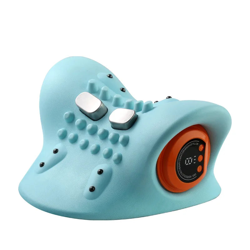 Heated Neck Traction Cervical Traction Device Pillow Electric Shoulder Massage Neck Massager Stretcher with Heat Outdoor Kinetics