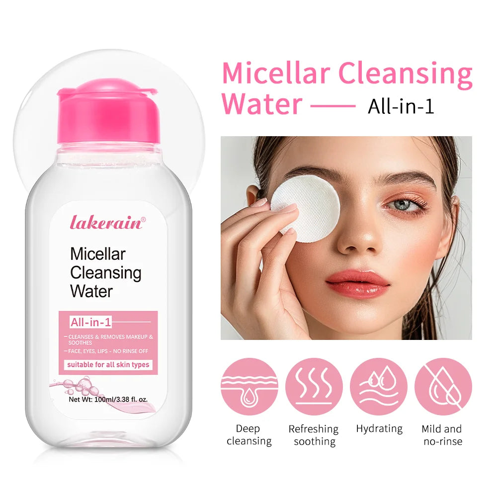 100ml Micellar Cleaning Water Hydrating Facial Cleanser Deep Makeup Remover Cleaning Water Refresh Hydrate Cleansing Skin Outdoor Kinetics