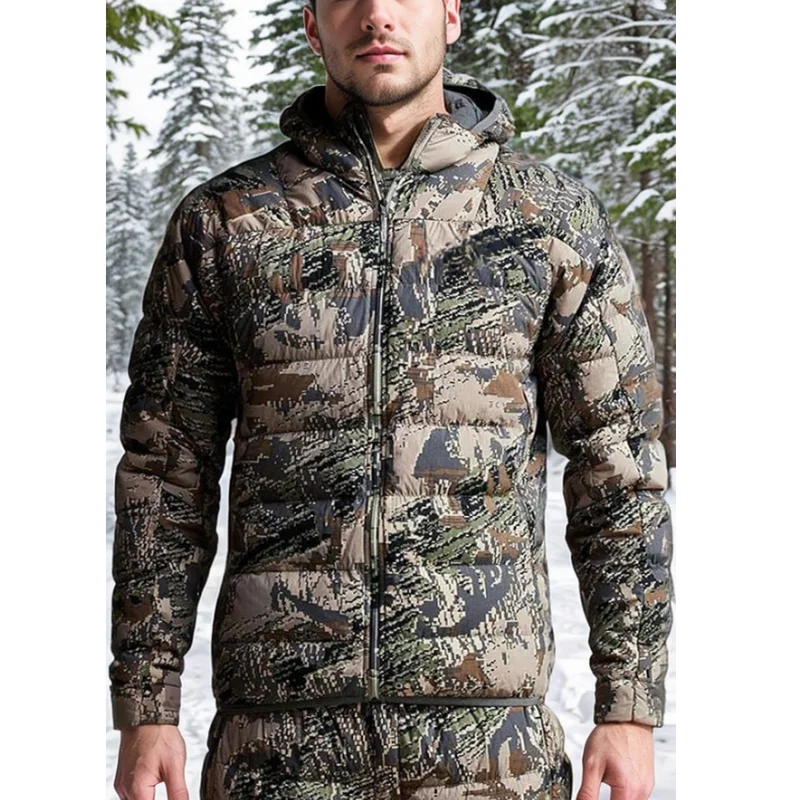 Ainfad Men's Kelvin Light Down Jacket Camouflage Fishing Hunting Down Wear OtdoorEdge Supply