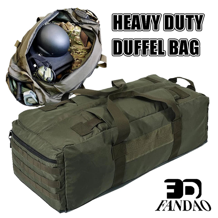 Tactical Duffel Bag with Backpack Straps Heavy Duty Duffel Bag 80L Large Tactical Gear Bag for Men Women Traveling Hunting Gear OtdoorEdge Supply