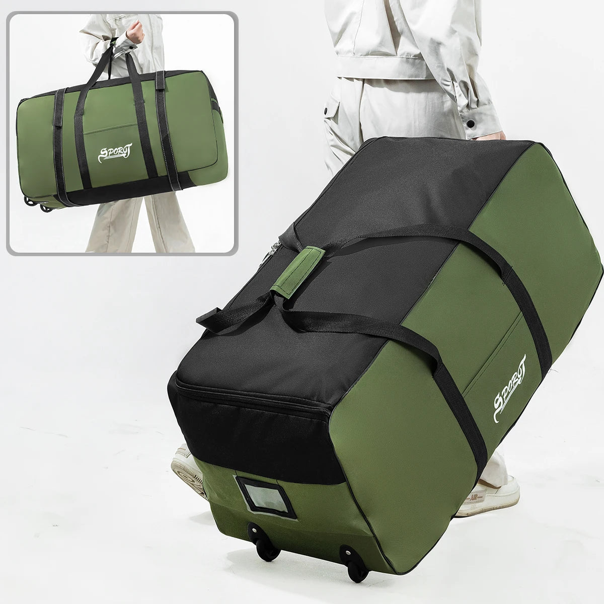 Outdoor Camping Picnic Equipment Storage Box, Tent Supplies Storage Box with Wheels, Large-Capacity Oversized Travel Bag OtdoorEdge Supply