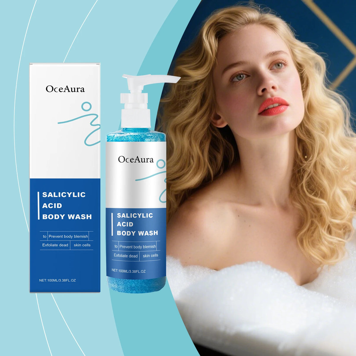 Salicylic Acid Exfoliat Shower Gel Remove Skin Dirt Prevent Pore Blockage Improve Skin Texture Cleansing Oil Control Body Wash Outdoor Kinetics