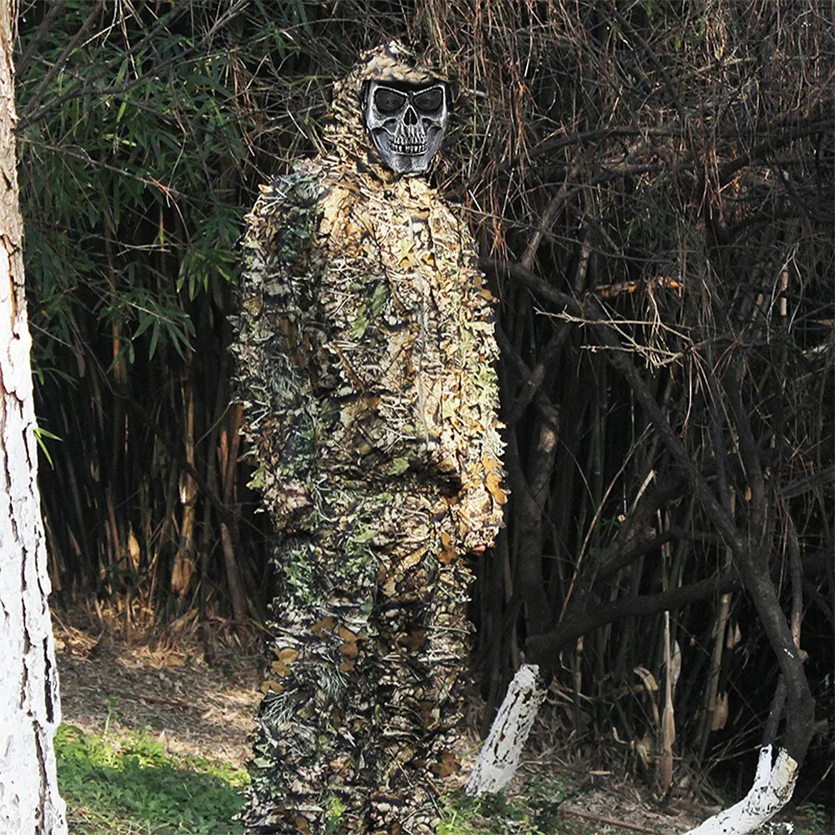 Tactical Outdoor Universal Polyester 3D Leaf Ghillie Suit Camouflage Uniform Forest Sniper Hunting Gear Hunting Scout OtdoorEdge Supply