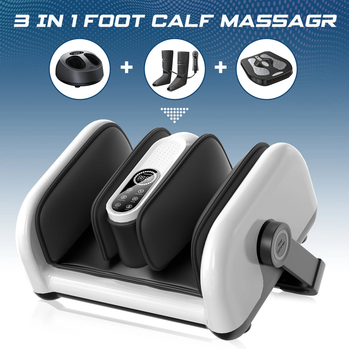 Electric Foot Massage Machine With Heat Remote Home Foot Calf Arm Three-in-one Massager Leg Beauty Machine Kneading Air Massager Outdoor Kinetics