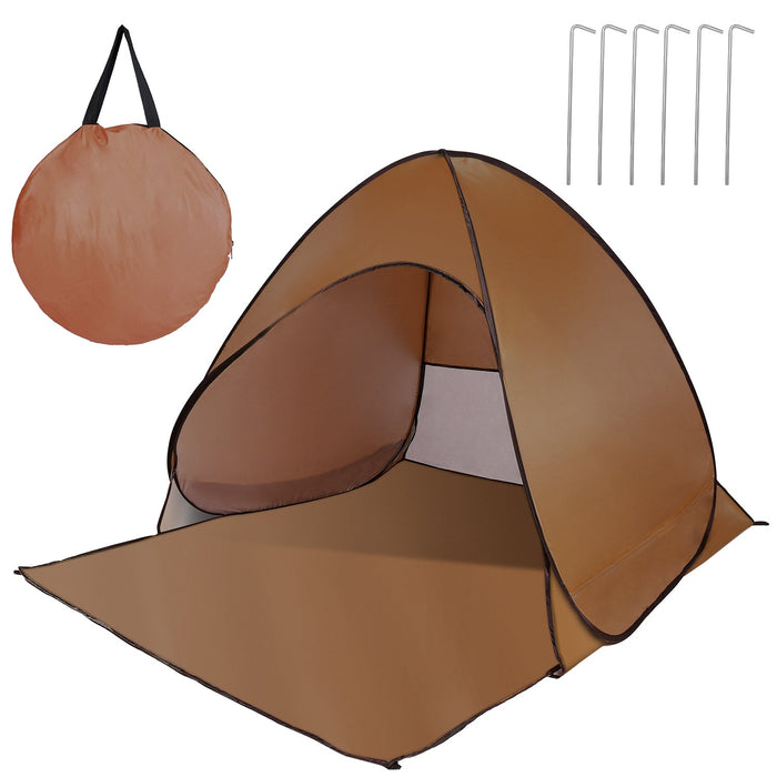 Pop Up Beach Tent Sun Shade Shelter Anti-UV Automatic Waterproof Tent Canopy for 2/3 Man w/ Net Window Storage Bag for Outdoor Beach Camping Fishing P GBruno Store