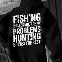 Outdoorsman’s Therapy Hoodie – Fishing & Hunting Problem Solver Pullover, Rugged Sportsman Apparel, Unisex Pasimax