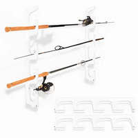Made in the USA Fishing Rod Rack | Wall or Ceiling Mounted TRAPSKI