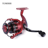 YUMOSHI 13+1BB Full Metal Spinning Fishing Reel 4.7:1/5.5:1 Gear Ratio Pesca Aluminum Spool  Tackle With Foldable Handle V.I.P Digital Presence