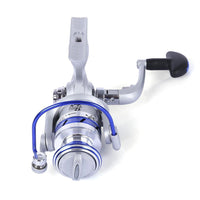 YUMOSHI AF1000-7000 12BB Gear Ratio 5.5:1 Half Metal Fishing Spinning Reel Machined aluminum Spool with Exchangeable Handle V.I.P Digital Presence