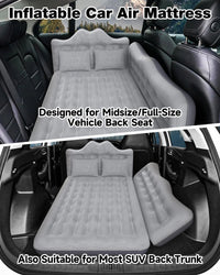 Umbrauto 29.53in/75cm Wide Car Air Mattress – Inflatable SUV, Truck & Van Back Seat Camping Bed with Pump & Pillows, Gray V.I.P Digital Presence