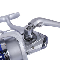 YUMOSHI AF1000-7000 12BB Gear Ratio 5.5:1 Half Metal Fishing Spinning Reel Machined aluminum Spool with Exchangeable Handle V.I.P Digital Presence