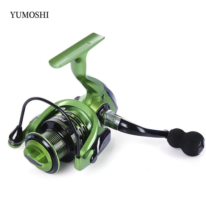 YUMOSHI 13+1BB Full Metal Spinning Fishing Reel 4.7:1/5.5:1 Gear Ratio Pesca Aluminum Spool  Tackle With Foldable Handle V.I.P Digital Presence