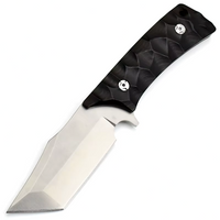 Fixed Blade Knife D2 Steel Rosewood or Ebony Handles - Hunting Leather Sheath MUCITUP