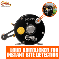 600CTS Round Baitcaster Rod and Reel Combo Catfish Pro