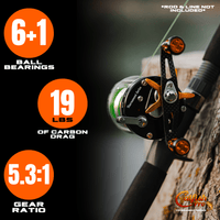 600CTS Round Baitcaster Rod and Reel Combo Catfish Pro