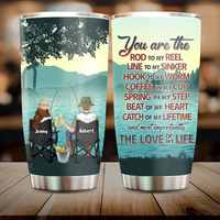 Personalized Fishing Tumbler - Gift Idea For Couple/Fishing Lovers - You Are The Rod To My Reel Line To My Sinker CusGifts