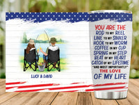 Personalized Fishing Couple Tumbler - Gift Idea for Couple - You Are The Rod To My Reel CusGifts