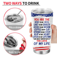 Personalized Fishing Couple Tumbler - Gift Idea for Couple - You Are The Rod To My Reel CusGifts