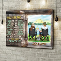 Personalized Fishing Couple Horizontal Canvas - Gift Idea for Couple - You Are The Rod To My Reel CusGifts