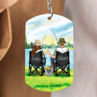 Personalized Fishing Couple Aluminum Keychain - Gift Idea For Him/Husband - You Are The Rod To My Reel CusGifts