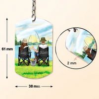 Personalized Fishing Couple Aluminum Keychain - Gift Idea For Him/Husband - You Are The Rod To My Reel CusGifts
