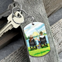 Personalized Fishing Couple Aluminum Keychain - Gift Idea For Him/Husband - You Are The Rod To My Reel CusGifts