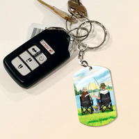 Personalized Fishing Couple Aluminum Keychain - Gift Idea For Him/Husband - You Are The Rod To My Reel CusGifts