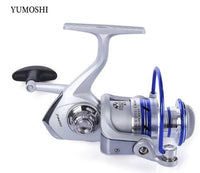 YUMOSHI AF1000-7000 12BB Gear Ratio 5.5:1 Half Metal Fishing Spinning Reel Machined aluminum Spool with Exchangeable Handle V.I.P Digital Presence