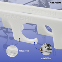 Made in the USA Fishing Rod Rack | Wall or Ceiling Mounted TRAPSKI