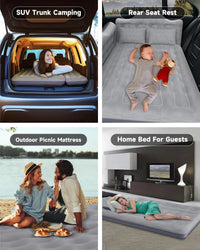 Umbrauto 29.53in/75cm Wide Car Air Mattress – Inflatable SUV, Truck & Van Back Seat Camping Bed with Pump & Pillows, Gray V.I.P Digital Presence