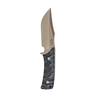 Fixed Blade Knife D2 Steel Rosewood or Ebony Handles - Hunting Leather Sheath MUCITUP
