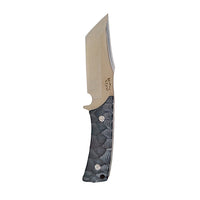 Fixed Blade Knife D2 Steel Rosewood or Ebony Handles - Hunting Leather Sheath MUCITUP