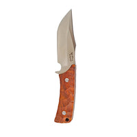 Fixed Blade Knife D2 Steel Rosewood or Ebony Handles - Hunting Leather Sheath MUCITUP