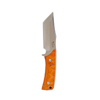 Fixed Blade Knife D2 Steel Rosewood or Ebony Handles - Hunting Leather Sheath MUCITUP