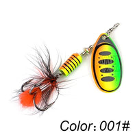 FTK 1pc Spinner Bait 7.5g 12g 17.5g Hard Spoon Bass Lures Metal Fishing Lure With Feather Treble Hooks For Pike Fishing V.I.P Digital Presence