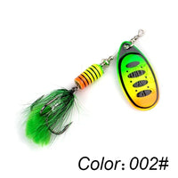 FTK 1pc Spinner Bait 7.5g 12g 17.5g Hard Spoon Bass Lures Metal Fishing Lure With Feather Treble Hooks For Pike Fishing V.I.P Digital Presence