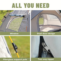 3-4 Person Instant Pop Up Camping Tent Waterproof Quick Setup Outdoor Portable 2Dropme