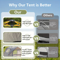 3-4 Person Instant Pop Up Camping Tent Waterproof Quick Setup Outdoor Portable 2Dropme