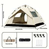 3-4 Person Instant Pop Up Camping Tent Waterproof Quick Setup Outdoor Portable 2Dropme