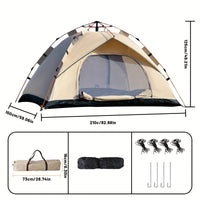 3-4 Person Instant Pop Up Camping Tent Waterproof Quick Setup Outdoor Portable 2Dropme
