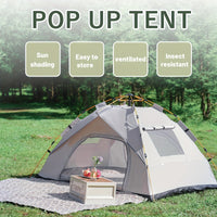 3-4 Person Instant Pop Up Camping Tent Waterproof Quick Setup Outdoor Portable 2Dropme