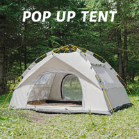3-4 Person Instant Pop Up Camping Tent Waterproof Quick Setup Outdoor Portable 2Dropme