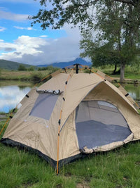 3-4 Person Instant Pop Up Camping Tent Waterproof Quick Setup Outdoor Portable 2Dropme