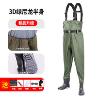 3D Nylon Half-length Fishing Fish Fishing Water Pants New One-piece Fish Catch Pants Rain Pants Wading Pants Water Playing Clothes OtdoorEdge Supply