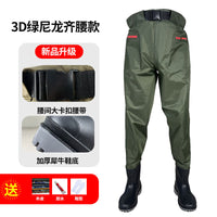 3D Nylon Half-length Fishing Fish Fishing Water Pants New One-piece Fish Catch Pants Rain Pants Wading Pants Water Playing Clothes OtdoorEdge Supply