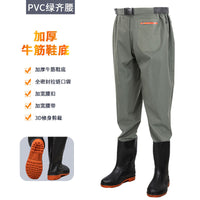 3D Nylon Half-length Fishing Fish Fishing Water Pants New One-piece Fish Catch Pants Rain Pants Wading Pants Water Playing Clothes OtdoorEdge Supply