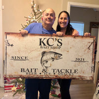 Bait and Tackle Sign Tailored Canvases
